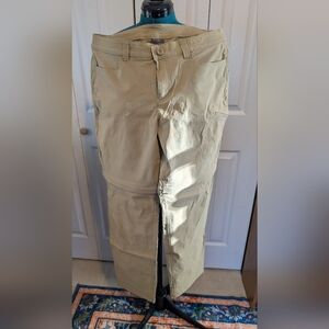 Eddie Bauer Women's size 12 convertible hiking pants, zip off, khaki